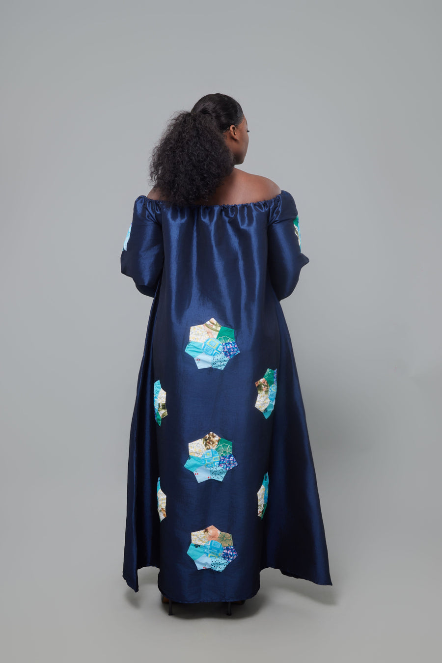 CAFTAN TORA BLEU MARINE