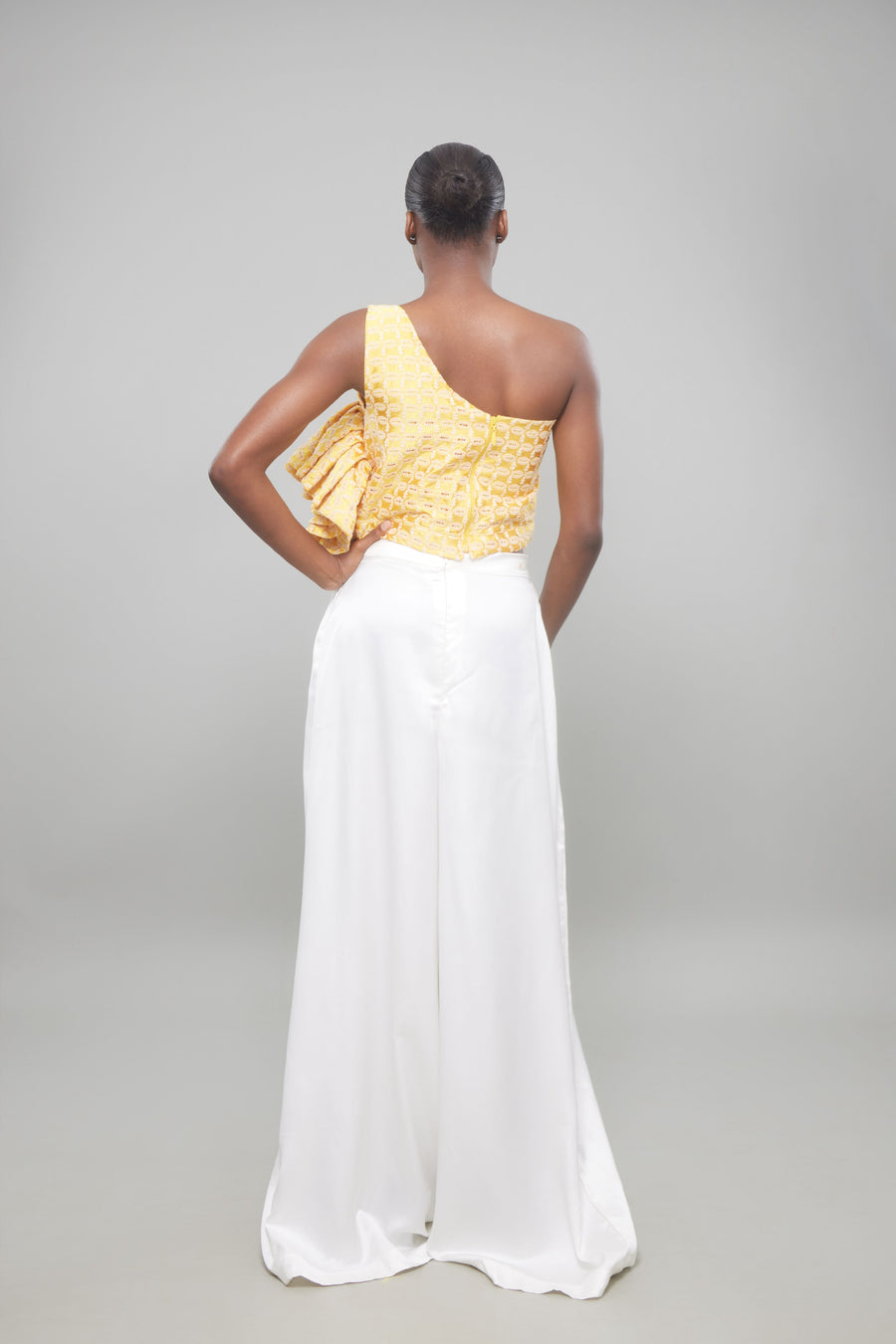 ENSEMBLE FLEURINE JAUNE CREME