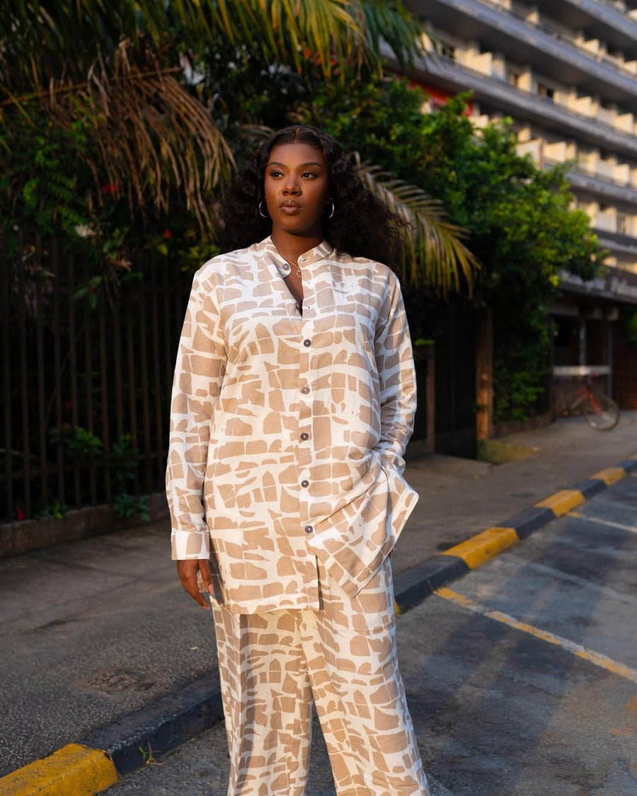 ENSEMBLE MIMI BEIGE BLANC