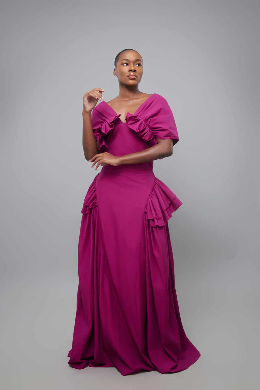 ROBE NELLA COTON VIOLET