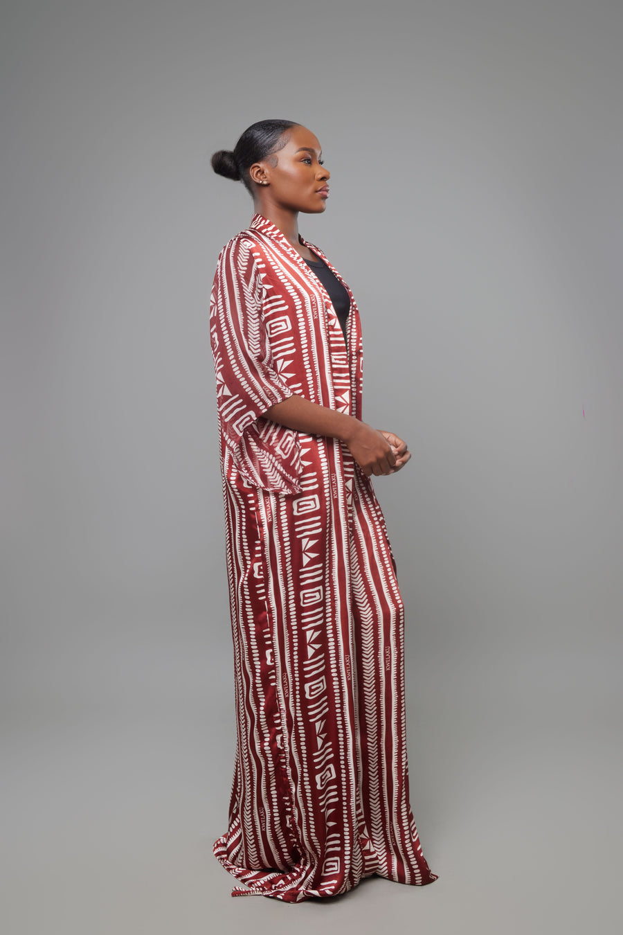 ENSEMBLE KIMONO KWELAKU MONOGRAM ROUGE