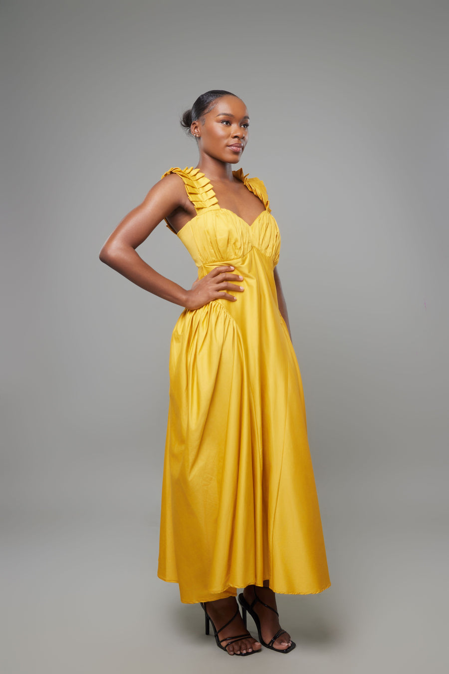 ROBE DAMMIE JAUNE MOUTARD