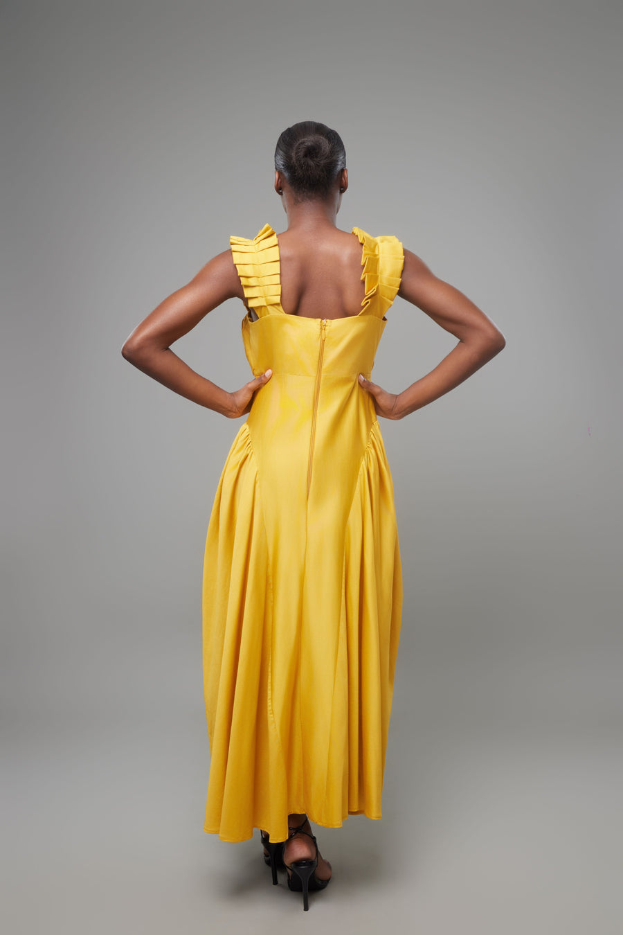 ROBE DAMMIE JAUNE MOUTARD