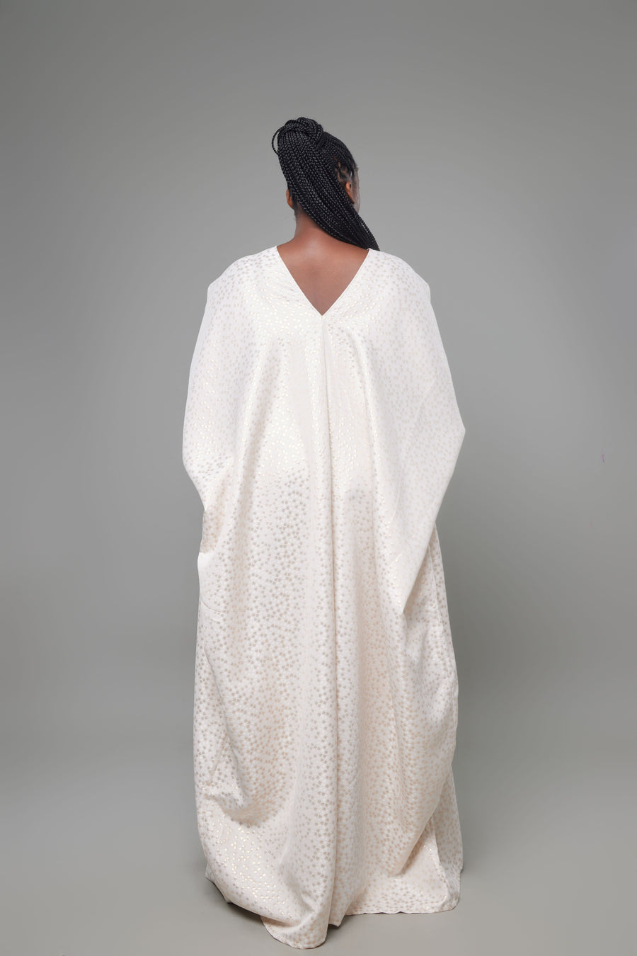 ABAYA CEINTURE BROCARD CHAMPAGNE