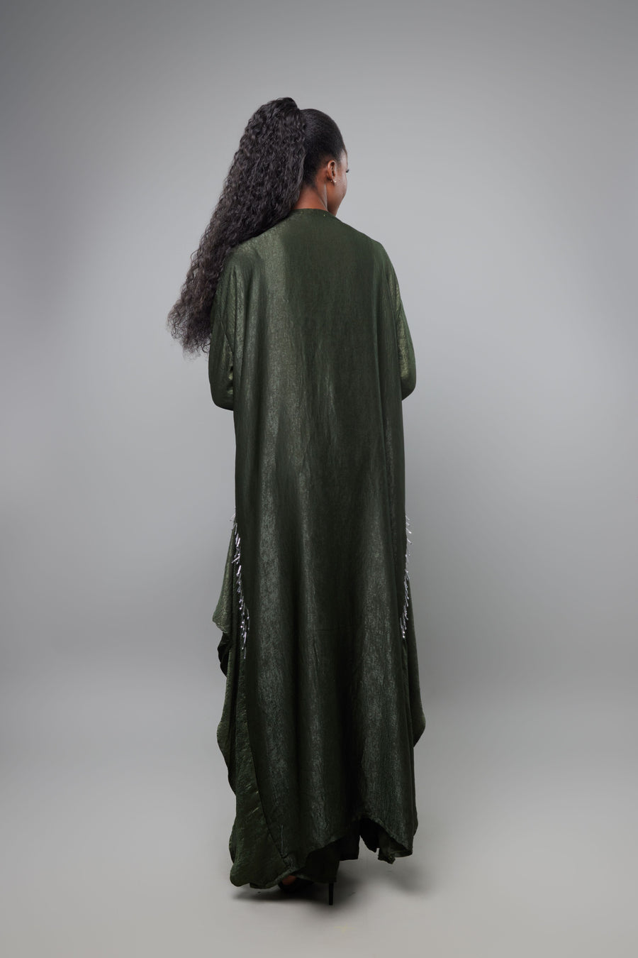 ENSEMBLE KIMONO PERLE VERT FONCE