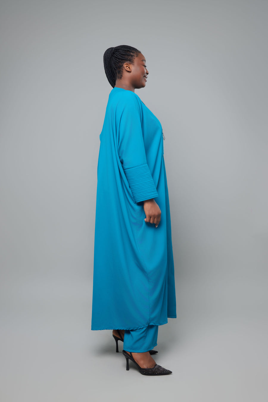 ENSEMBLE KIMONO JAPONAIS TEAL