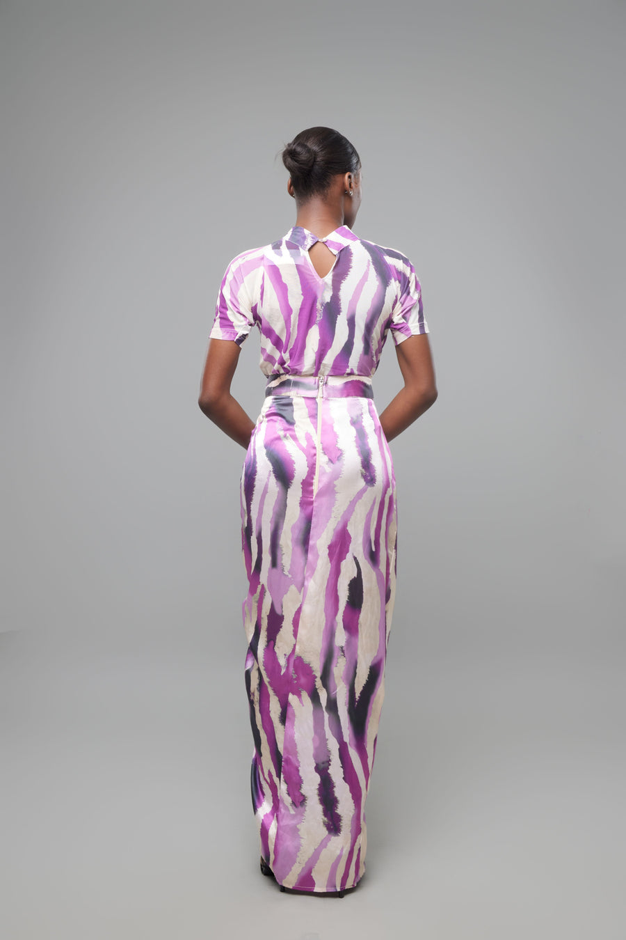 ENSEMBLE JUPE ZEBRA VIOLET