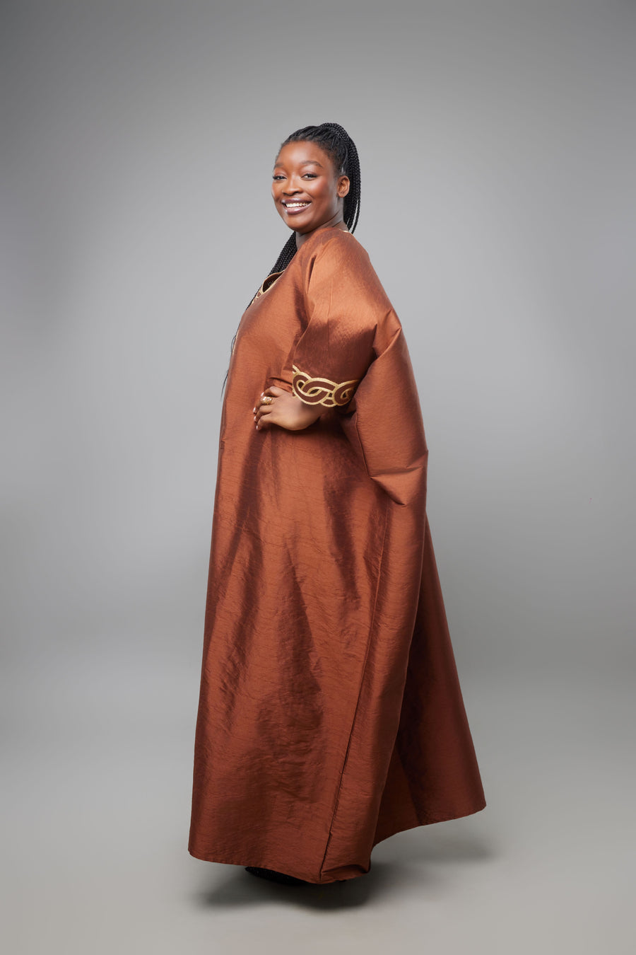 BOUBOU BRODE TAFFETAS TERRACOTTA