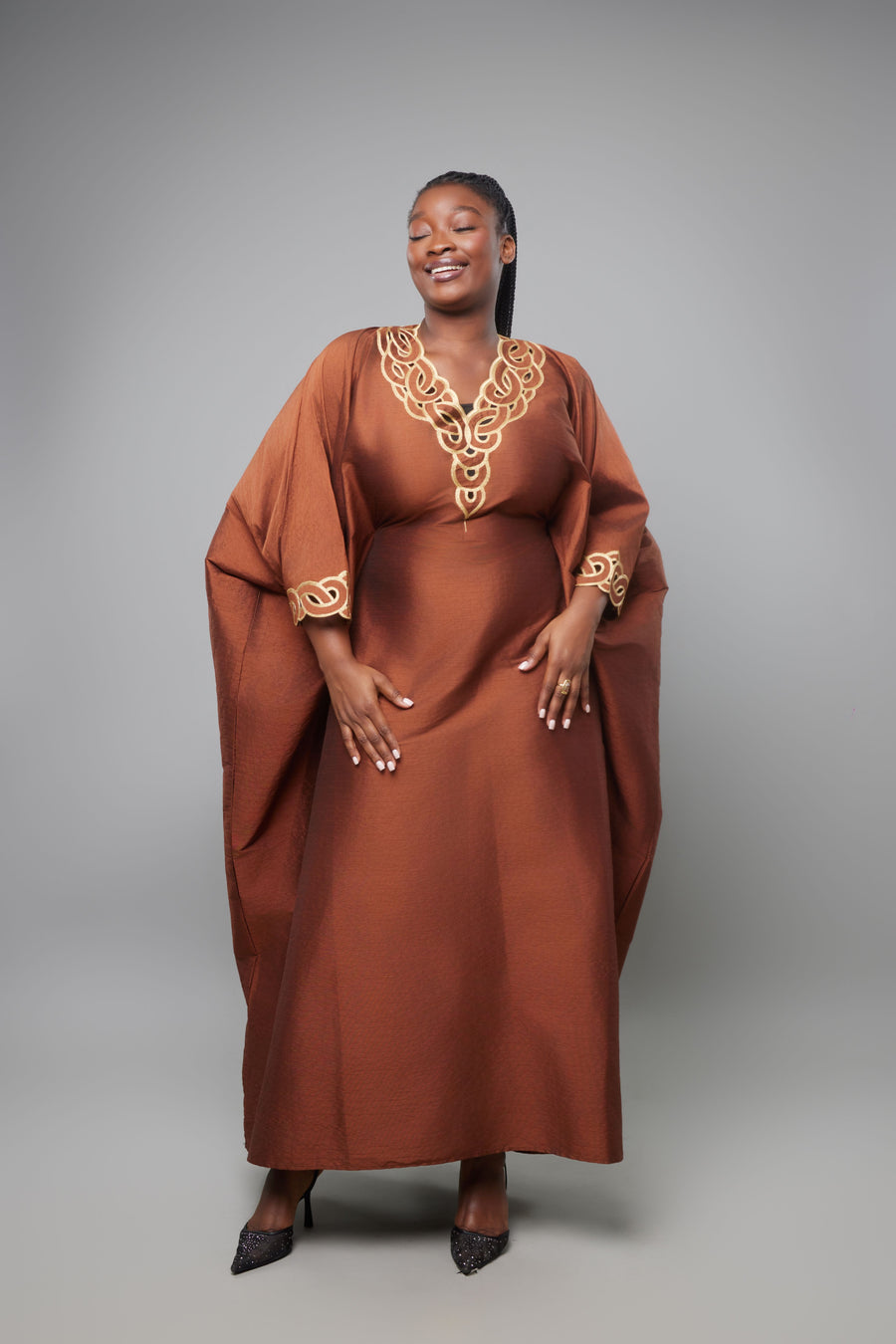 BOUBOU BRODE TAFFETAS TERRACOTTA