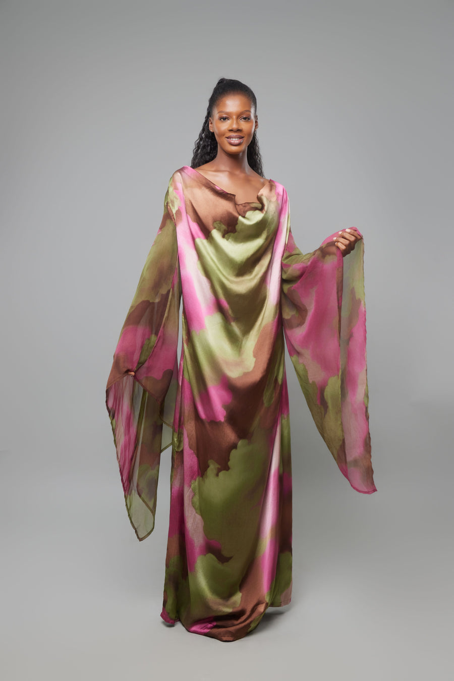 ROBE DARLA ROSE VERT