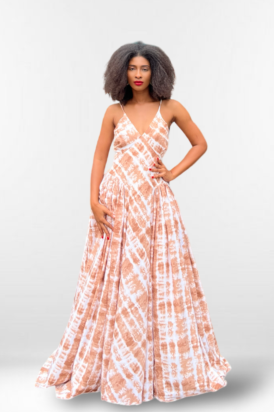 ROBE MESSIKA MARRON BLANC