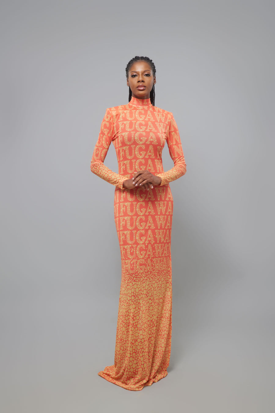 ROBE SPROUTED MESH CIRCLES ORANGE