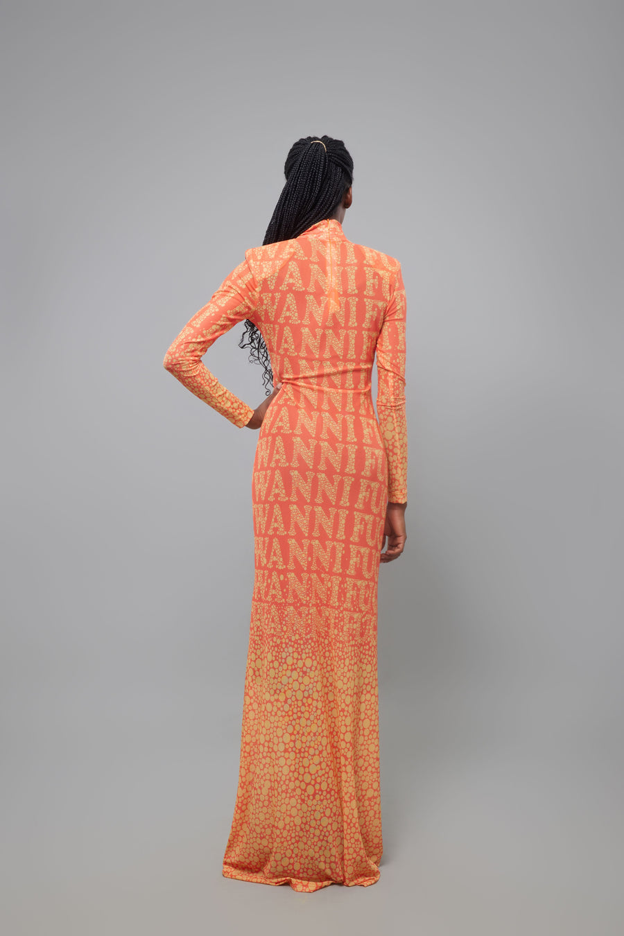 ROBE SPROUTED MESH CIRCLES ORANGE