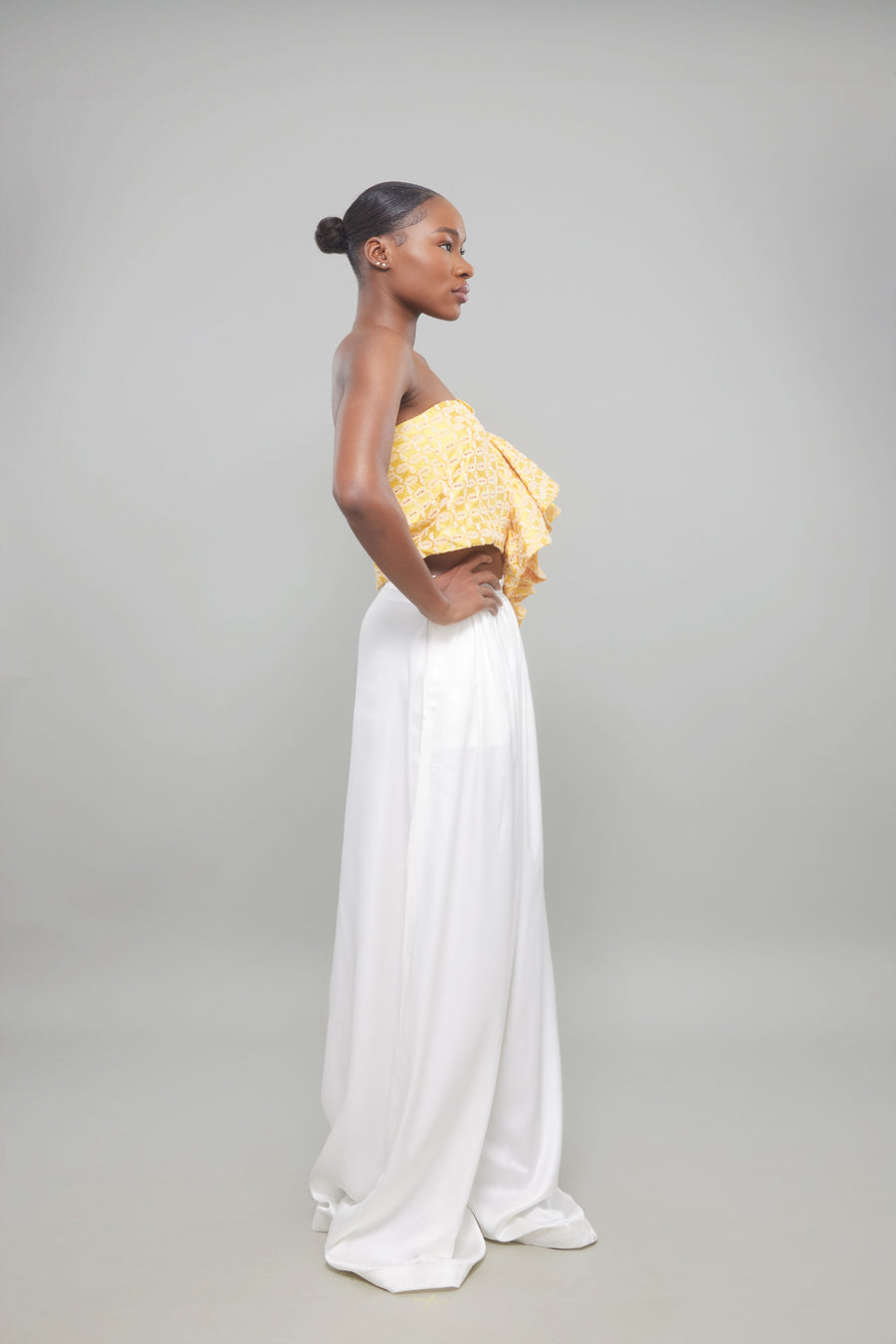 ENSEMBLE FLEURINE JAUNE CREME